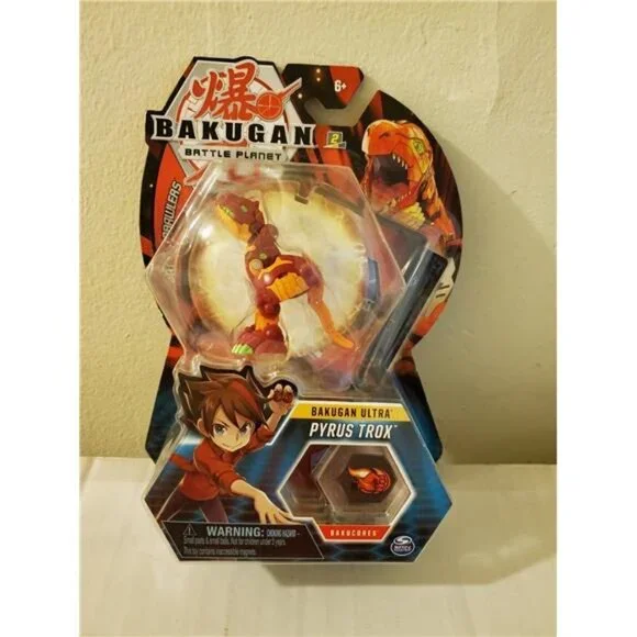 New Spin Master BAKUGAN Ultra PYRUS TROX Battle Planet Brawlers